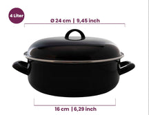 Cookinglife Braadpan met deksel - Emaille - Cooking - ø 24 cm / 4 Liter - geëmailleerde anti-aanbaklaag