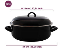 Cookinglife Braadpan met deksel - Emaille - Cooking - ø 26 cm / 5 Liter - geëmailleerde anti-aanbaklaag