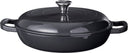 Cookinglife Braadpan met deksel - Heritage Cast - Gietijzer - Grijs - ø 30 cm / 2.6 Liter - geëmailleerde anti-aanbaklaag