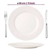 Cookinglife Dinerborden - CampVibe - Outdoor - Kunststof - Onbreekbaar - Wit ø 28 cm - 4 Stuks