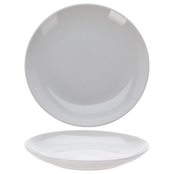 Cookinglife Dinerbord Porselein Ø 27 cm - 4 Stuks - Strak Modern Bord Wit