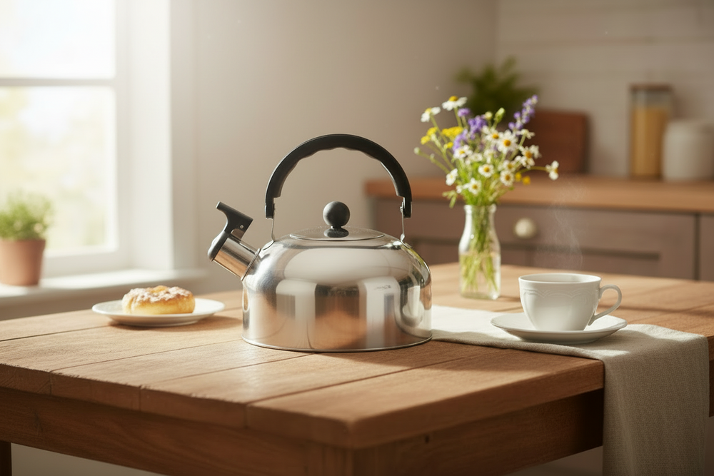 Cookinglife Fluitketel RVS 2 Liter - Waterkoker voor Thee en Koffie