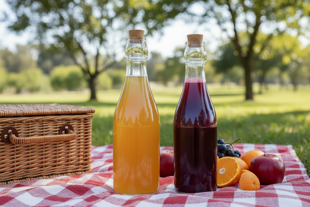 Cookinglife Fles met Kurk - Glas - 500 ml - Serveren en Bewaren van Dranken en Olie