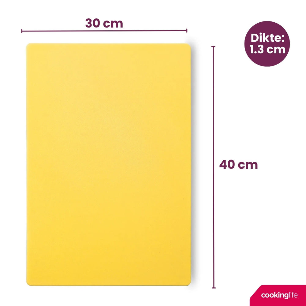 Cookinglife Snijplank HACCP Geel 40 x 30 cm - voor gevogelte