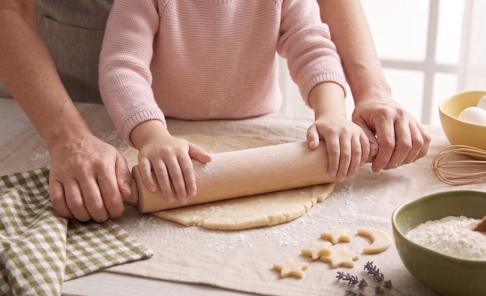 Cookinglife Deegroller Beukenhout 43.5 cm - met kogellagers