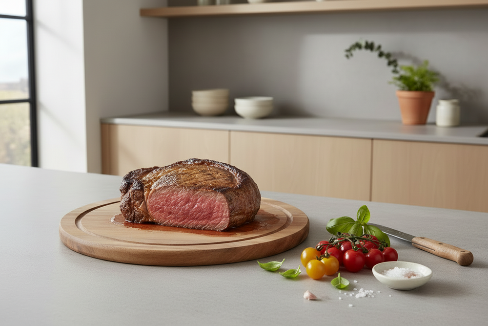 Cookinglife Snijplank Hout Acacia Pure Wood Ø 25 cm - Met Sapgeul - Keuken Snijden