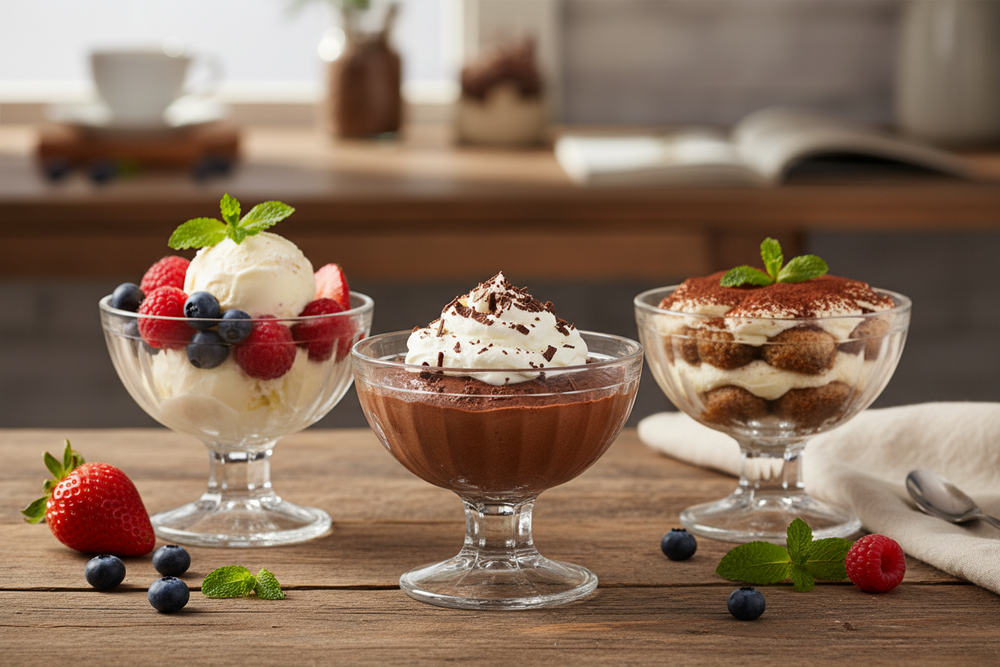 Cookinglife IJscoupes Glas 200 ml - 3 stuks - Ideaal voor IJs en Desserts