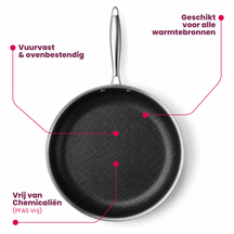 Cookinglife Koekenpan HexaCook - Hybride Pan ø 28 cm - NON STICK - geschikt voor alle warmtebronnen - keramische anti-aanbaklaag