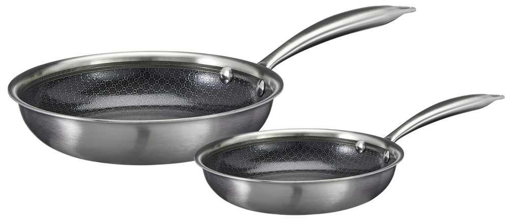 Cookinglife Koekenpannenset HexaCook - Hybride Pan 2-Delig ø 24 & 28 cm - NON STICK - geschikt voor alle warmtebronnen - keramische anti-aanbaklaag