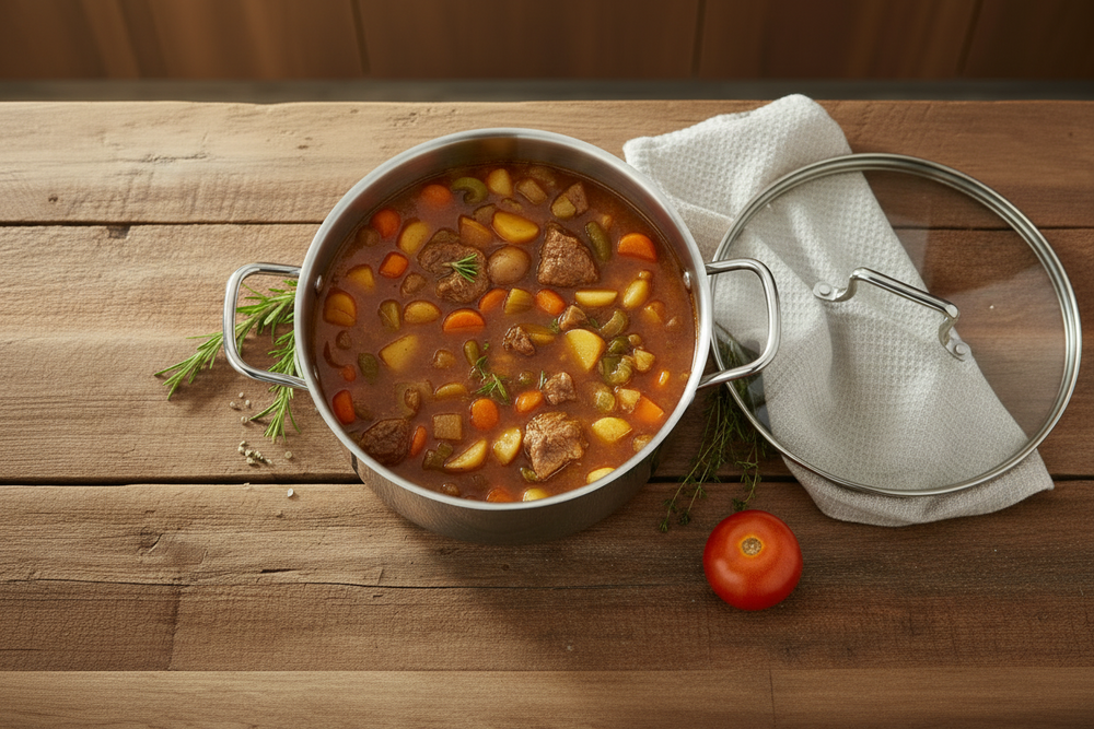 Cookinglife Pannenset Essential Steel 6-Delig - RVS - Kookpan ø 16, 18, 20 cm & Steelpan ø 16 cm + Koekenpan Superior ø 24 & 28 cm - geschikt voor alle warmtebronnen