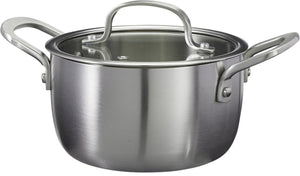 Cookinglife Kookpan Signature Steel - RVS - ø 16 cm / 1.2 Liter - geschikt voor alle warmtebronnen