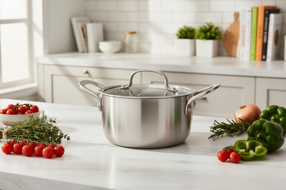Cookinglife Kookpan Signature Steel - RVS - ø 16 cm / 1.2 Liter - geschikt voor alle warmtebronnen