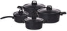 Cookinglife Pannenset Black Speckle 4-Delig Aluminium - Kookpan ø 20, 22, 24 cm & Steelpan ø 18 cm - Geschikt voor alle warmtebronnen - standaard anti-aanbaklaag