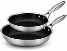 Cookinglife Koekenpannenset HexaCook - Hybride Pan 2-Delig ø 24 & 28 cm - NON STICK - geschikt voor alle warmtebronnen - keramische anti-aanbaklaag
