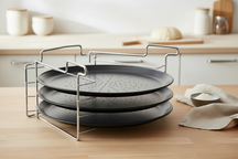 Cookinglife Pizza Bakplaat Ø 32 cm Metaal - Non Stick Set 4-delig