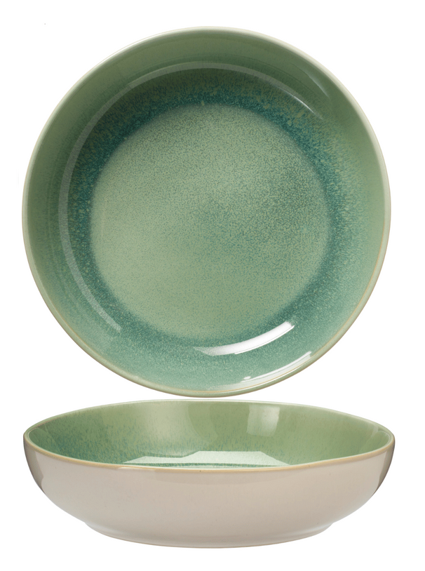 Cookinglife Diepe Borden / Pastaborden Serene Green ø 23 cm - Aardewerk - 4 Stuks