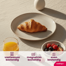 Cookinglife Ontbijtborden / Dessertborden Serene Zand ø 20 cm - Aardewerk - 4 stuks