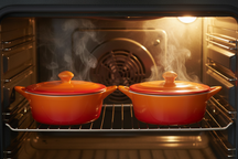 Cookinglife Serveerpannetje met deksel Oranje - Porselein - 16.5 x 9 cm / 600 ml