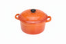 Cookinglife Serveerpannetje met deksel Oranje - Porselein - ø 10 cm / 300 ml