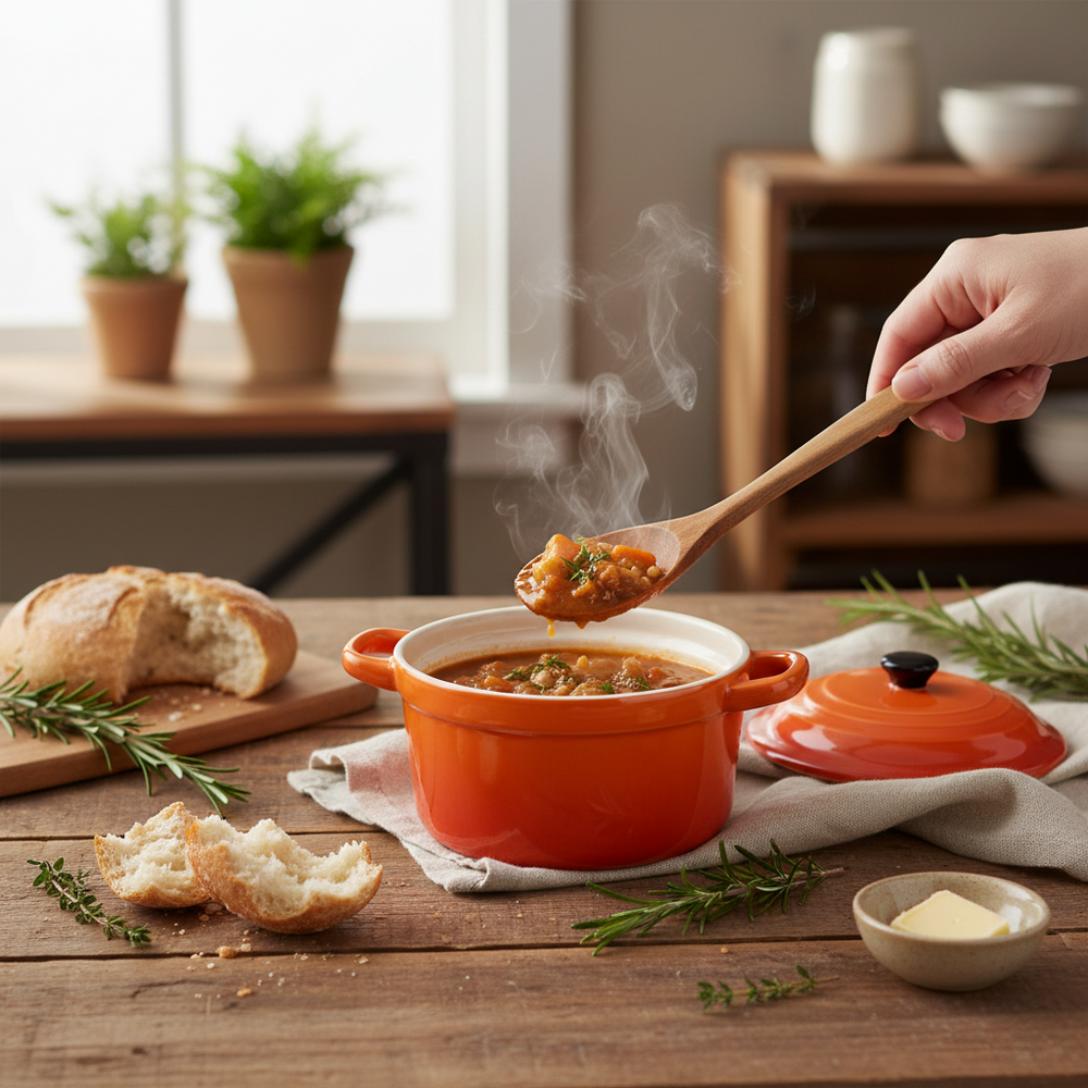 Cookinglife Serveerpannetje met deksel Oranje - Porselein - ø 10 cm / 300 ml