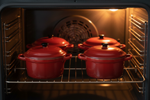 Cookinglife Serveerpannetje met deksel Rood - Porselein - ø 10 cm / 300 ml