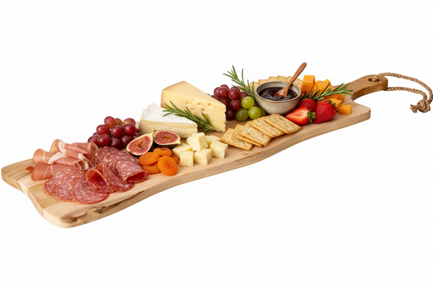 Cookinglife Serveerplank / Tapasplank - Teak - 69 x 20 cm - Houten Plank voor Hapjes en Gerechten