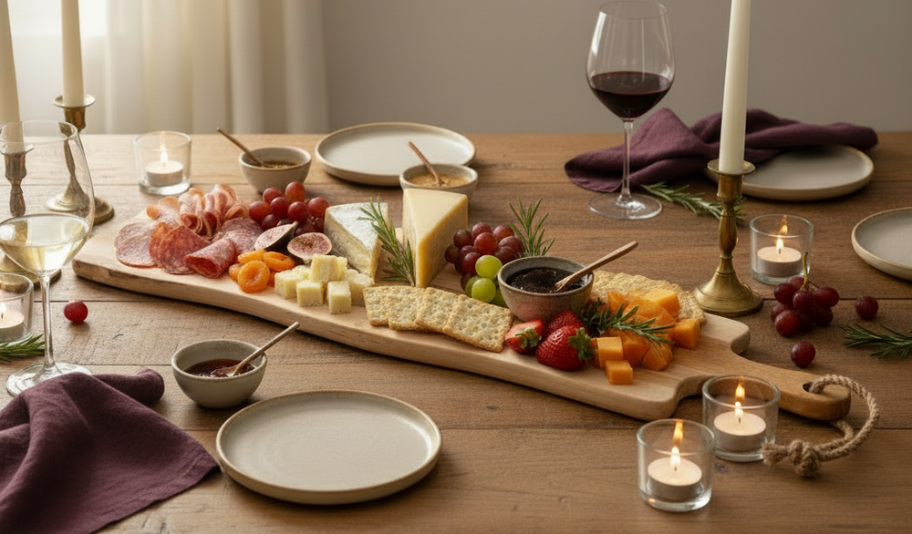 Cookinglife Serveerplank / Tapasplank - Teak - 69 x 20 cm - Houten Plank voor Hapjes en Gerechten
