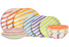 Cookinglife Serviesset Summer Vibes 18-delig / 6 personen - 6 dinerborden, 6 ontbijtborden en 6 diepe borden