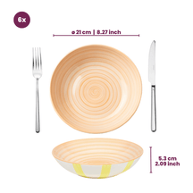 Cookinglife Serviesset Spring Vibes 18-delig / 6 personen - 6 dinerborden, 6 ontbijtborden en 6 diepe borden