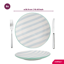 Cookinglife Serviesset Spring Vibes 18-delig / 6 personen - 6 dinerborden, 6 ontbijtborden en 6 diepe borden