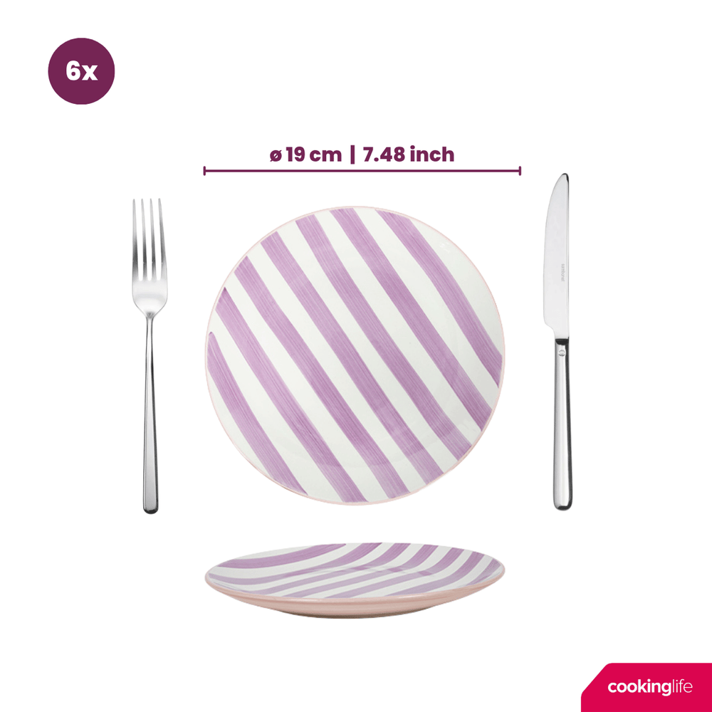 Cookinglife Serviesset Spring Vibes 18-delig / 6 personen - 6 dinerborden, 6 ontbijtborden en 6 diepe borden
