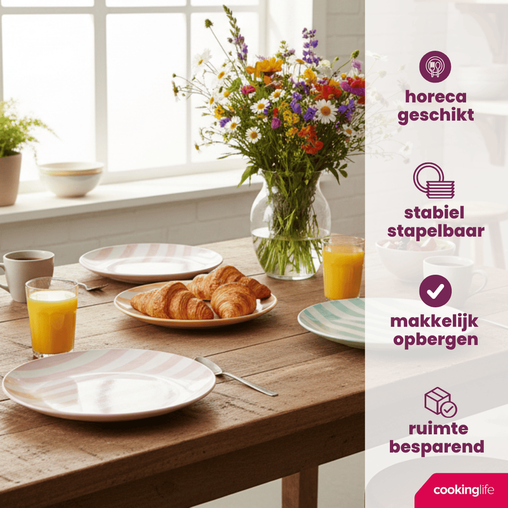 Cookinglife Dinerborden Spring Vibes ø 26.5 cm - 6 Stuks