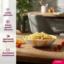 Cookinglife Serviesset Spring Vibes 18-delig / 6 personen - 6 dinerborden, 6 ontbijtborden en 6 diepe borden