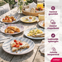 Cookinglife Serviesset Spring Vibes 18-delig / 6 personen - 6 dinerborden, 6 ontbijtborden en 6 diepe borden