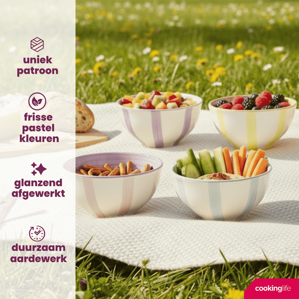 Cookinglife Kleine Kommen Spring Vibes ø 12 cm - 6 Stuks