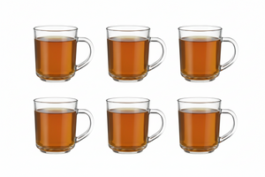 Cookinglife Theeglazen 220 ml Helder Glas - Set van 6 voor Warme Dranken