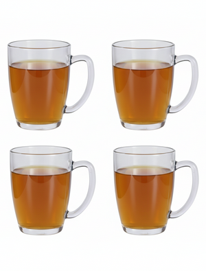 Cookinglife Theeglazen 400 ml Hittebestendig - Set van 4 Helder Glas