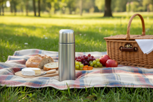 Cookinglife Thermosfles RVS 1 Liter - Dubbelwandig Voor Warme en Koude Dranken