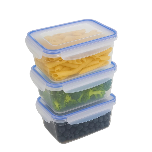 Cookinglife Vershoudbakje Clip & Fresh 1.1 Liter - 18 x 13.5 x 8 cm - 3 Stuks
