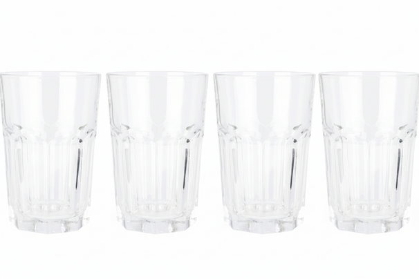 Cookinglife Waterglazen 500 ml Glas - Stapelbare Drankglazen Set van 4