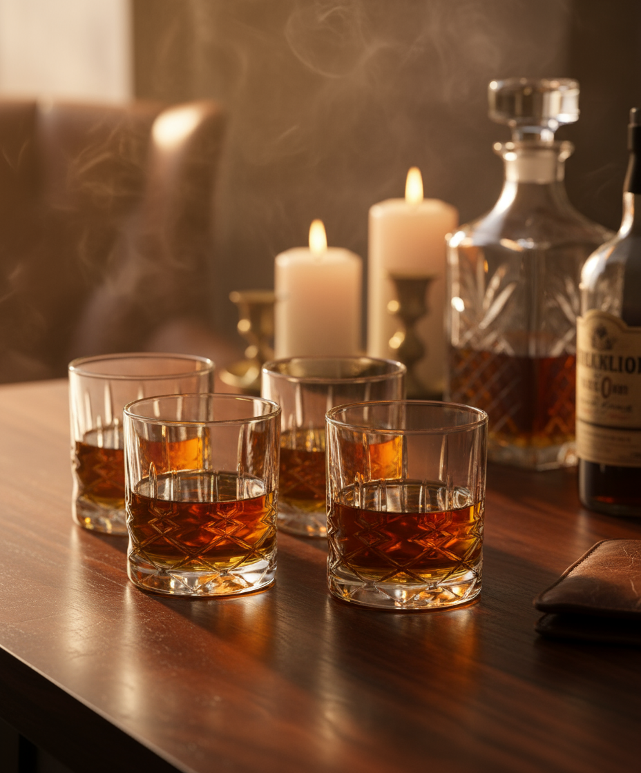 Cookinglife Whiskey Glazen / Waterglazen 350 ml - 4 Stuks