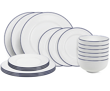 Cookinglife Serviesset Whitmore 18-delig / 6 personen - 6 dinerborden, 6 ontbijtborden en 6 kommen