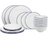 Cookinglife Serviesset Whitmore 18-delig / 6 personen - 6 dinerborden, 6 ontbijtborden en 6 kommen
