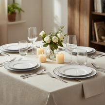 Cookinglife Serviesset Whitmore 24-delig / 6 personen - 6 dinerborden, 6 ontbijtborden, 6 diepe borden en 6 kommen