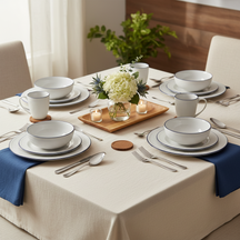 Cookinglife Serviesset Whitmore 30-delig / 6 personen - 6 dinerborden, 6 ontbijtborden, 6 diepe borden, 6 kommen en 6 mokken