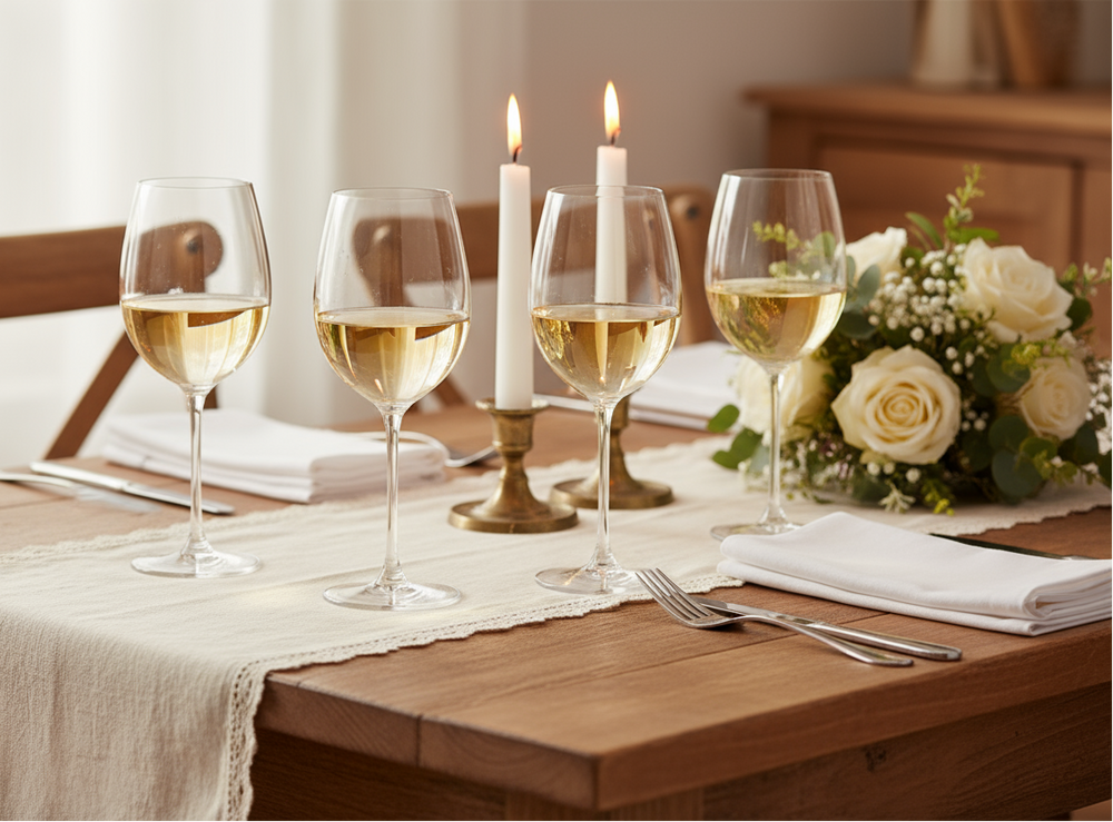 Cookinglife Witte Wijnglazen Solare 410 ml - 4 Stuks
