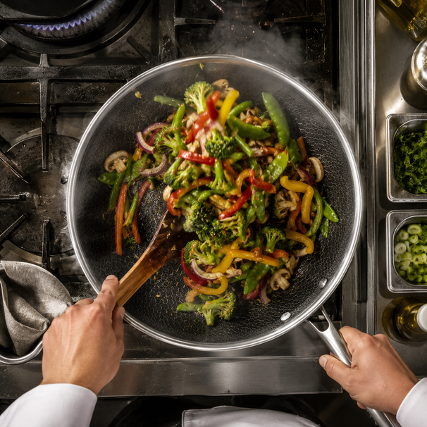 Cookinglife Wokpan HexaCook - Hybride Pan ø 28 cm - NON STICK - geschikt voor alle warmtebronnen - keramische anti-aanbaklaag