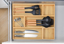 Cookinglife Keukengerei set - Kookgerei set - hout zwart 5 delig - Schuimspaan, soeplepel, spaghettilepel, bakspaan & opscheplepel
