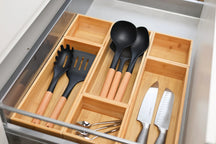Cookinglife Keukengerei set - Kookgerei set - hout zwart 5 delig - Schuimspaan, soeplepel, spaghettilepel, bakspaan & opscheplepel