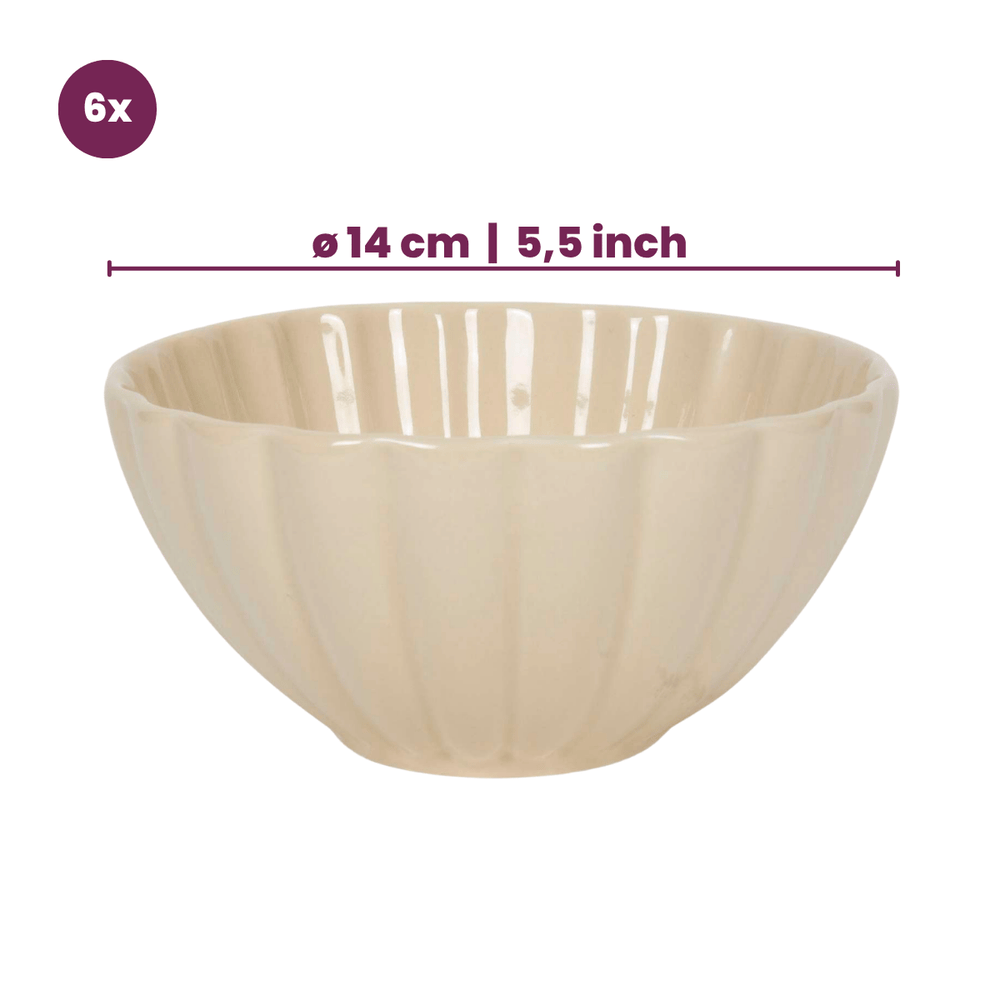 Cookinglife Soepkommen / Kommen Cardida Beige ø 14 cm - 6 Stuks